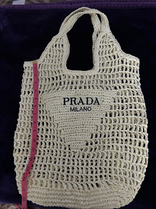 Prada Handbags - Upcycled Prada crochet bag